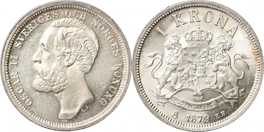 OSKAR II (1872-1907). Krona 1879. SM 65