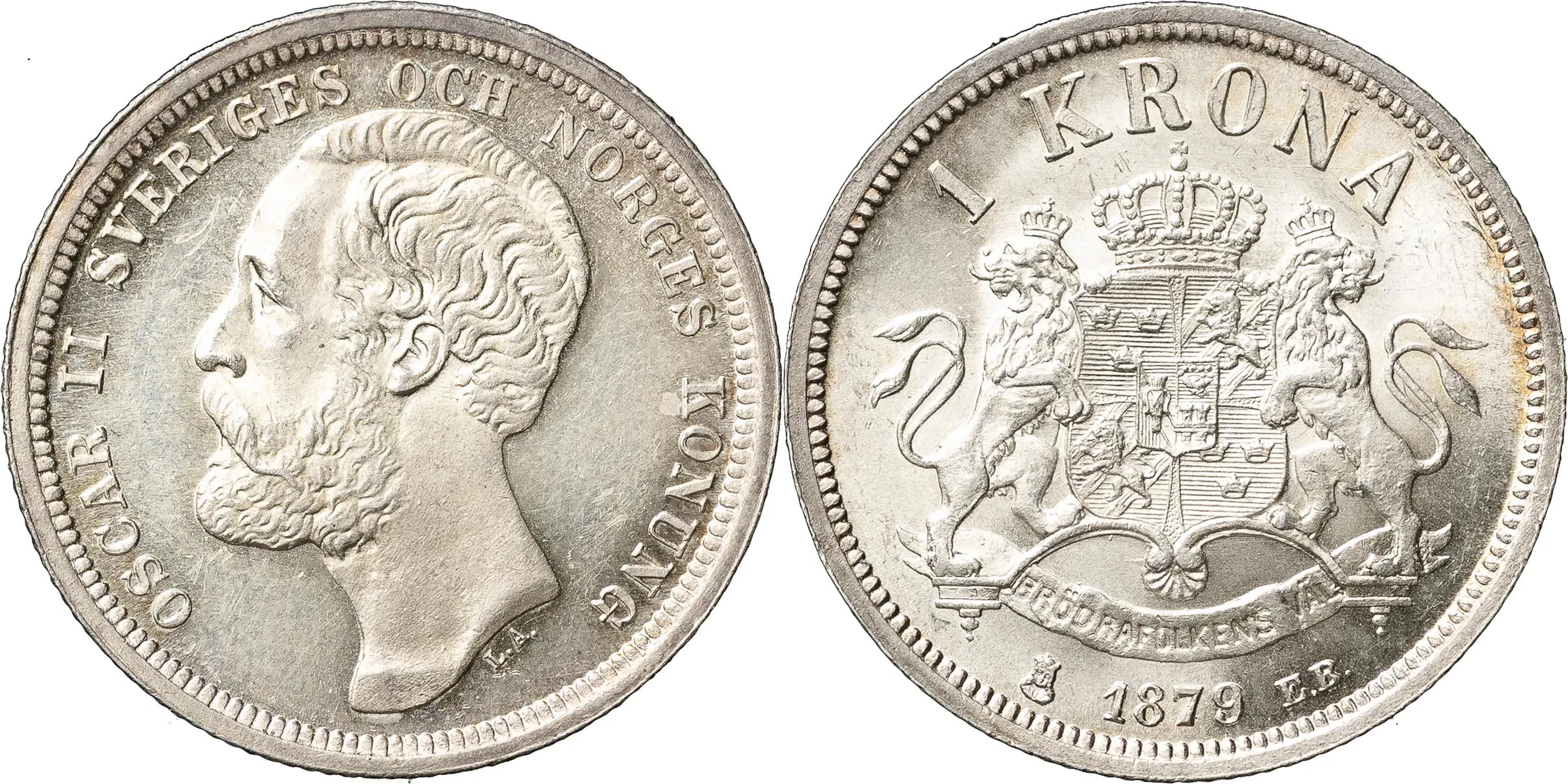 OSKAR II (1872-1907). Krona 1879. SM 65