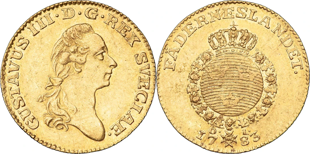 GUSTAV III (1771-1792). STOCKHOLM. Dukat 1783
