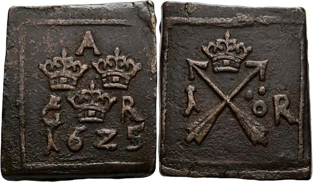 GUSTAV II ADOLF (1611-1632). Öre 1625