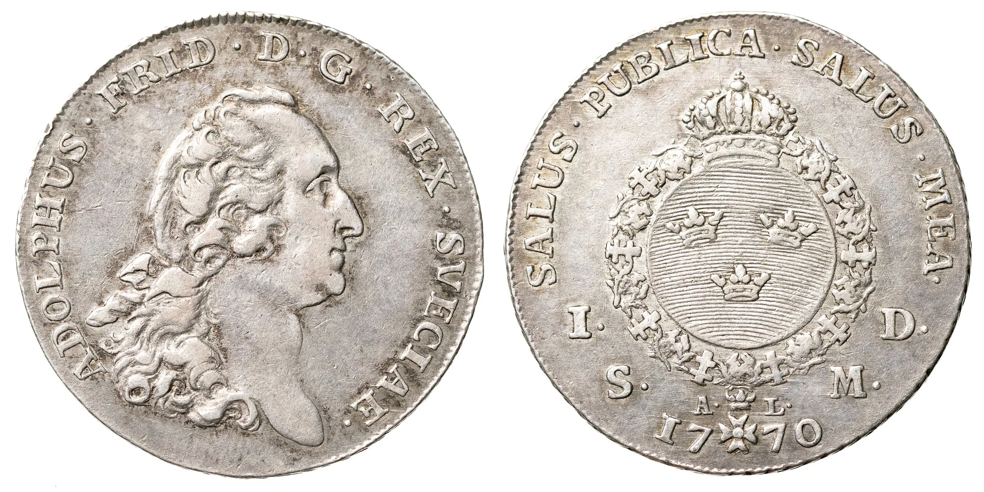 ADOLF FREDRIK (1751-1771). Daler SM 1770