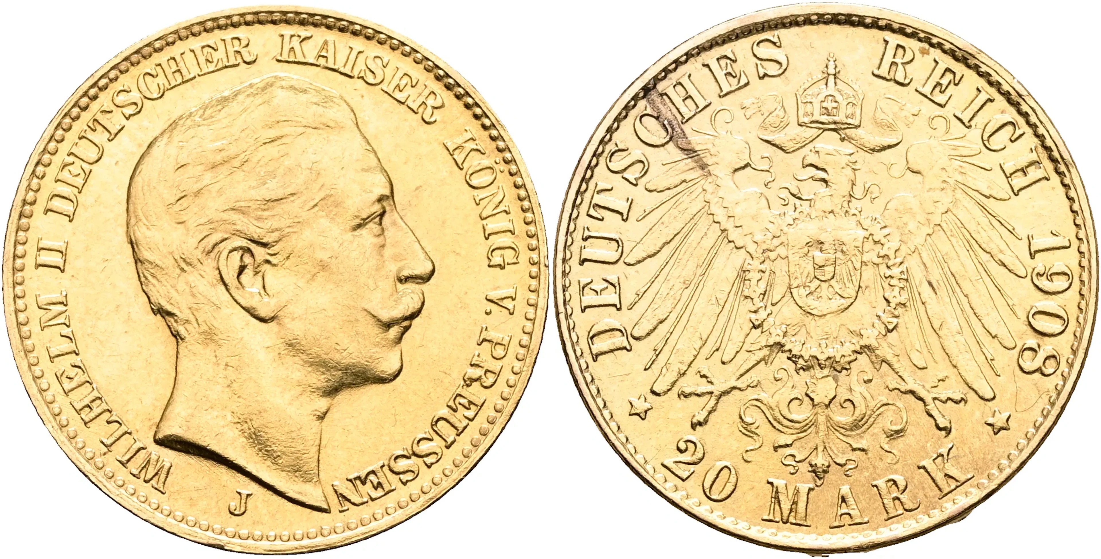 TYSKLAND-PREUSSEN / GERMANY-PRUSSIA. 20 mark 1908