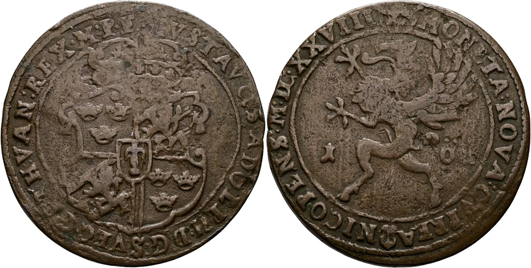 GUSTAV II ADOLF (1611-1632). Öre 1628