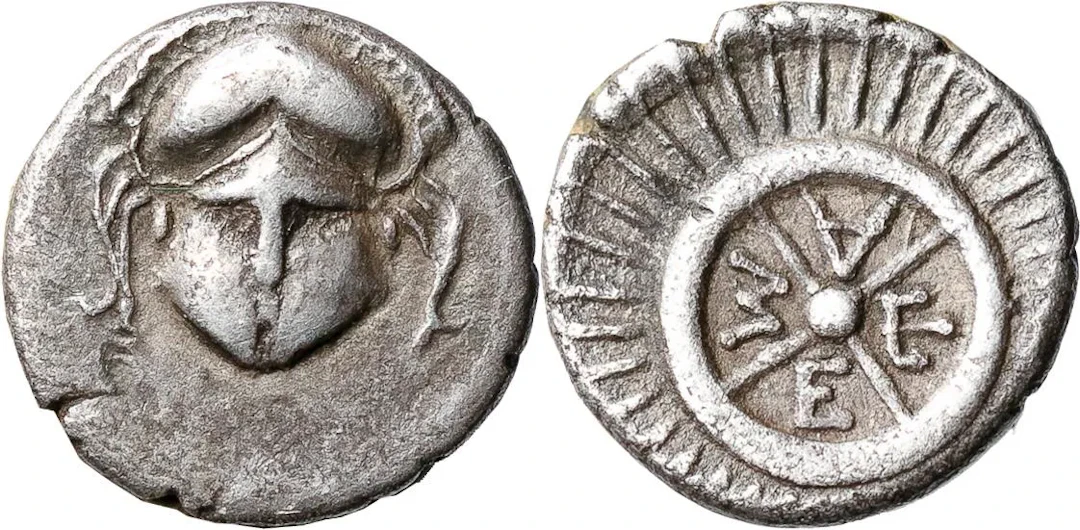 THRACE. MESEMBRIA. (450-350 B.C.). AR diobol