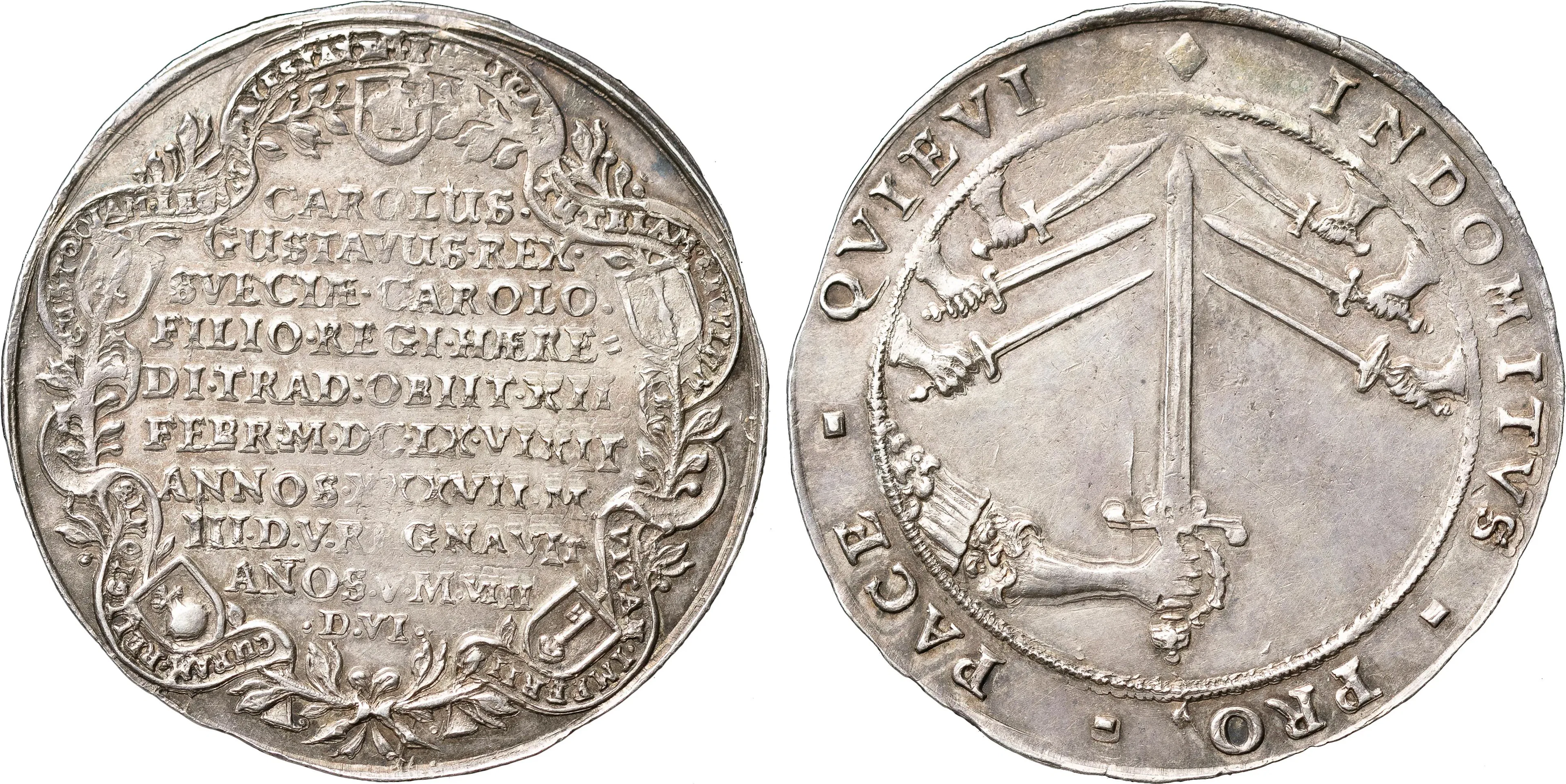 KARL X GUSTAV (1654-1660). STOCKHOLM. 2/3 riksdaler 1660