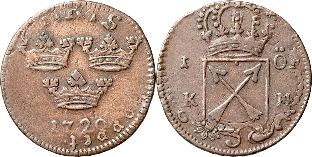 FREDRIK (1720-1751). STOCKHOLM. Öre KM 1720