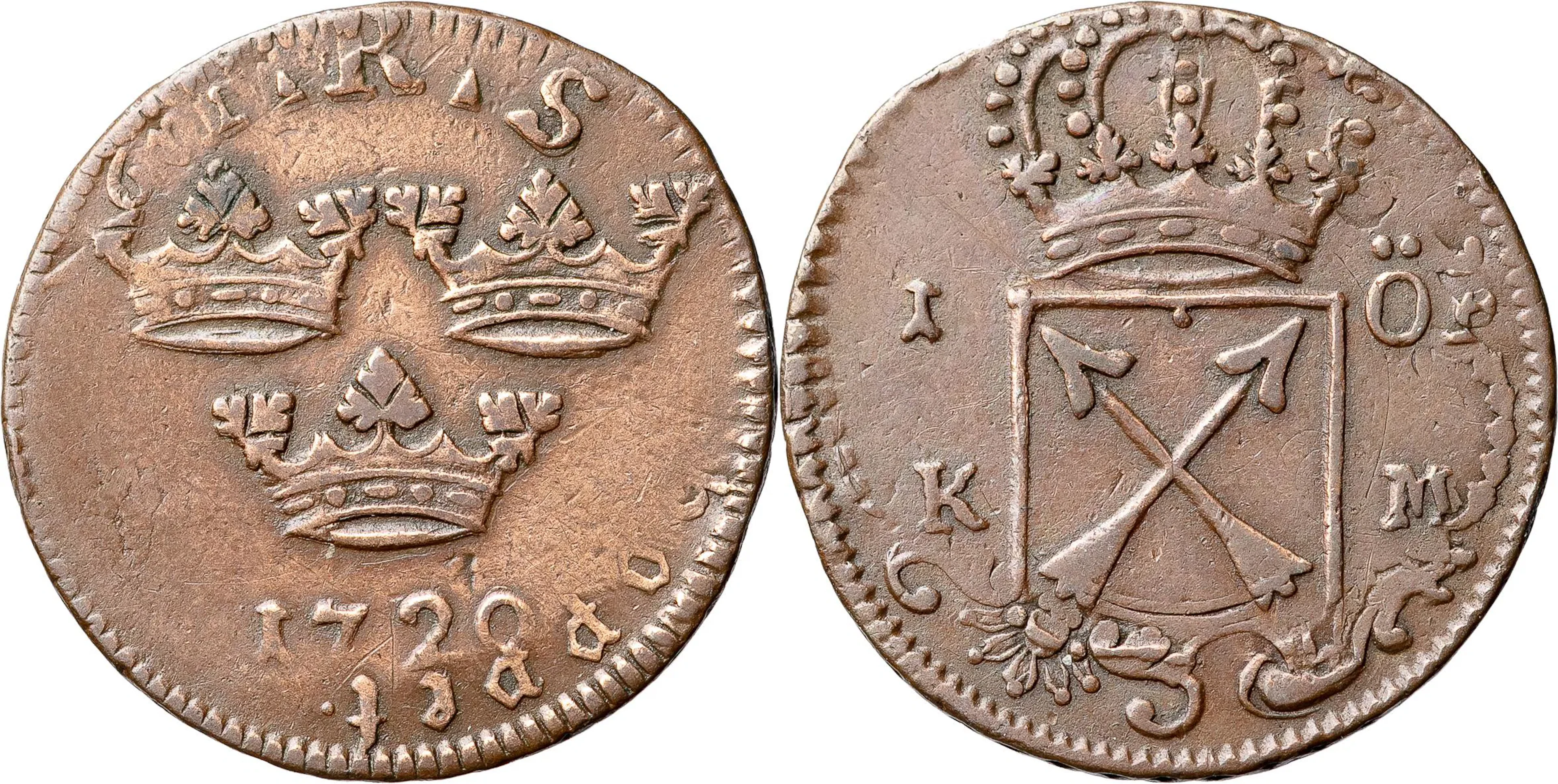 FREDRIK (1720-1751). STOCKHOLM. Öre KM 1720