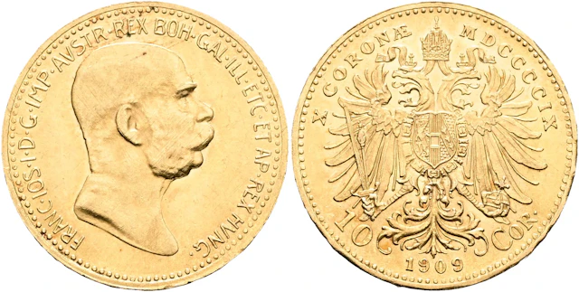 ÖSTERRIKE / AUSTRIA. 10 corona 1909