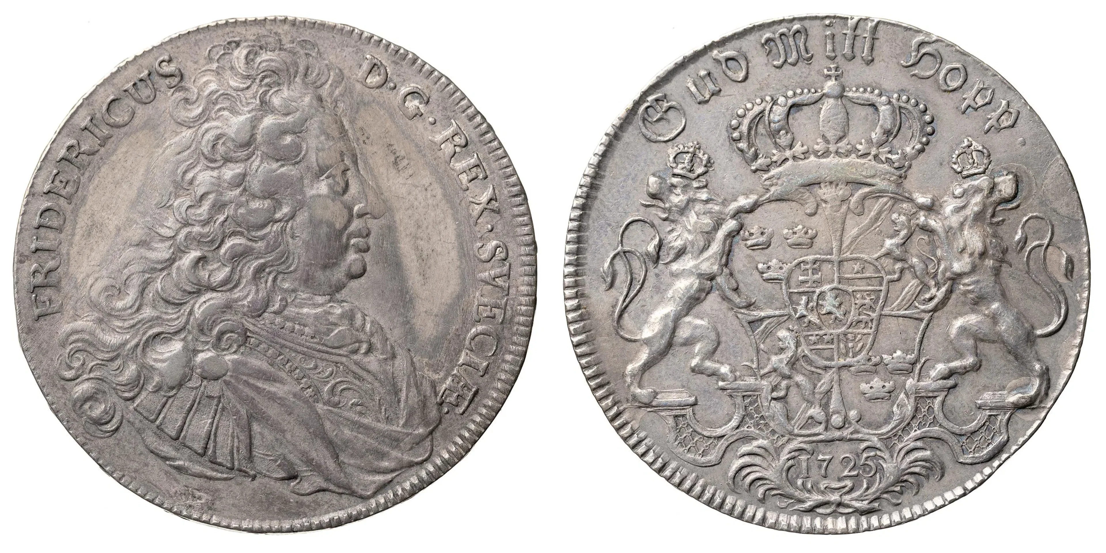 FREDRIK (1720-1751). Riksdaler 1725