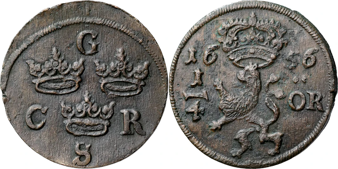 AVESTA. 1/4 öre 1656
