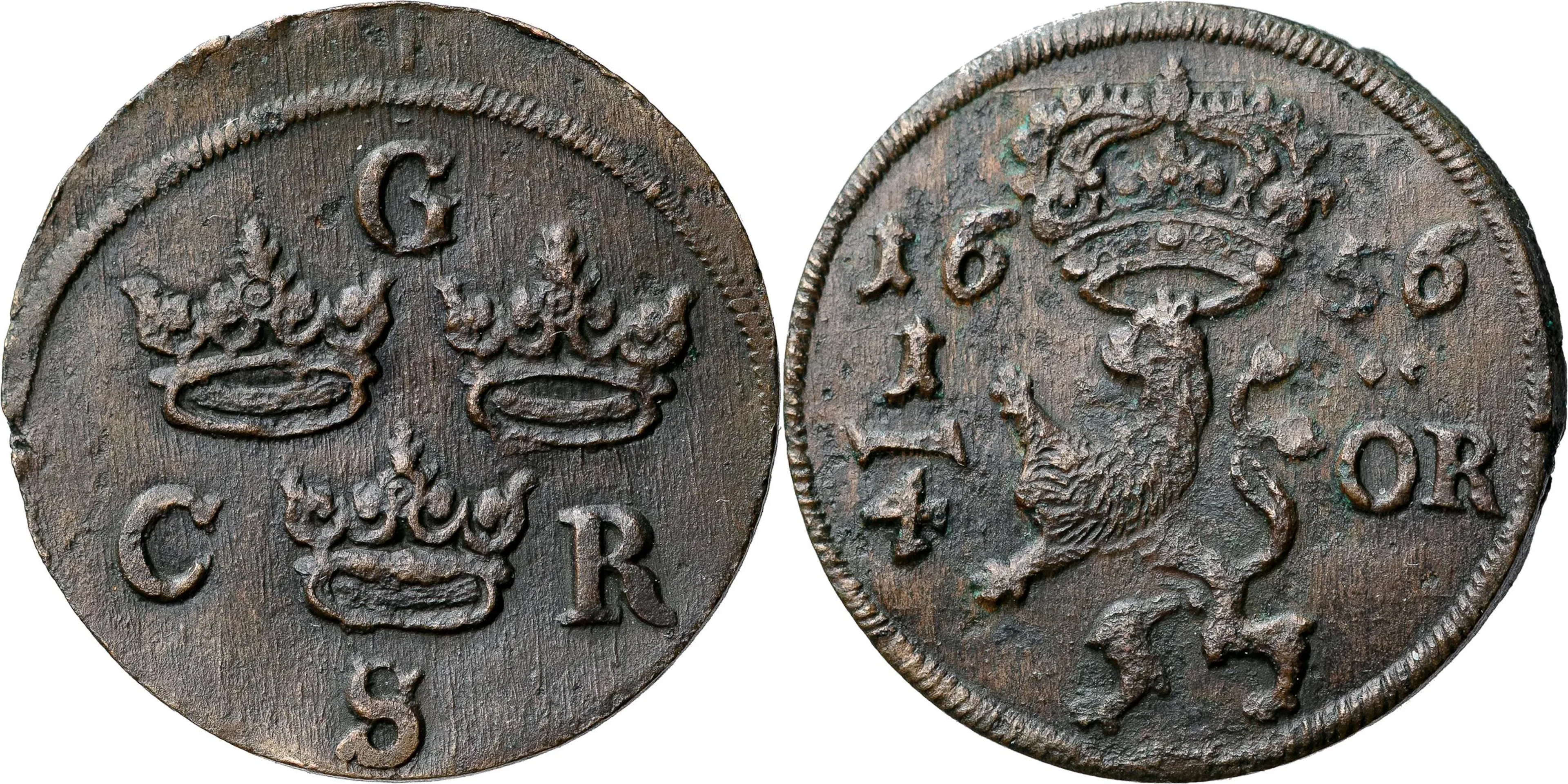 AVESTA. 1/4 öre 1656