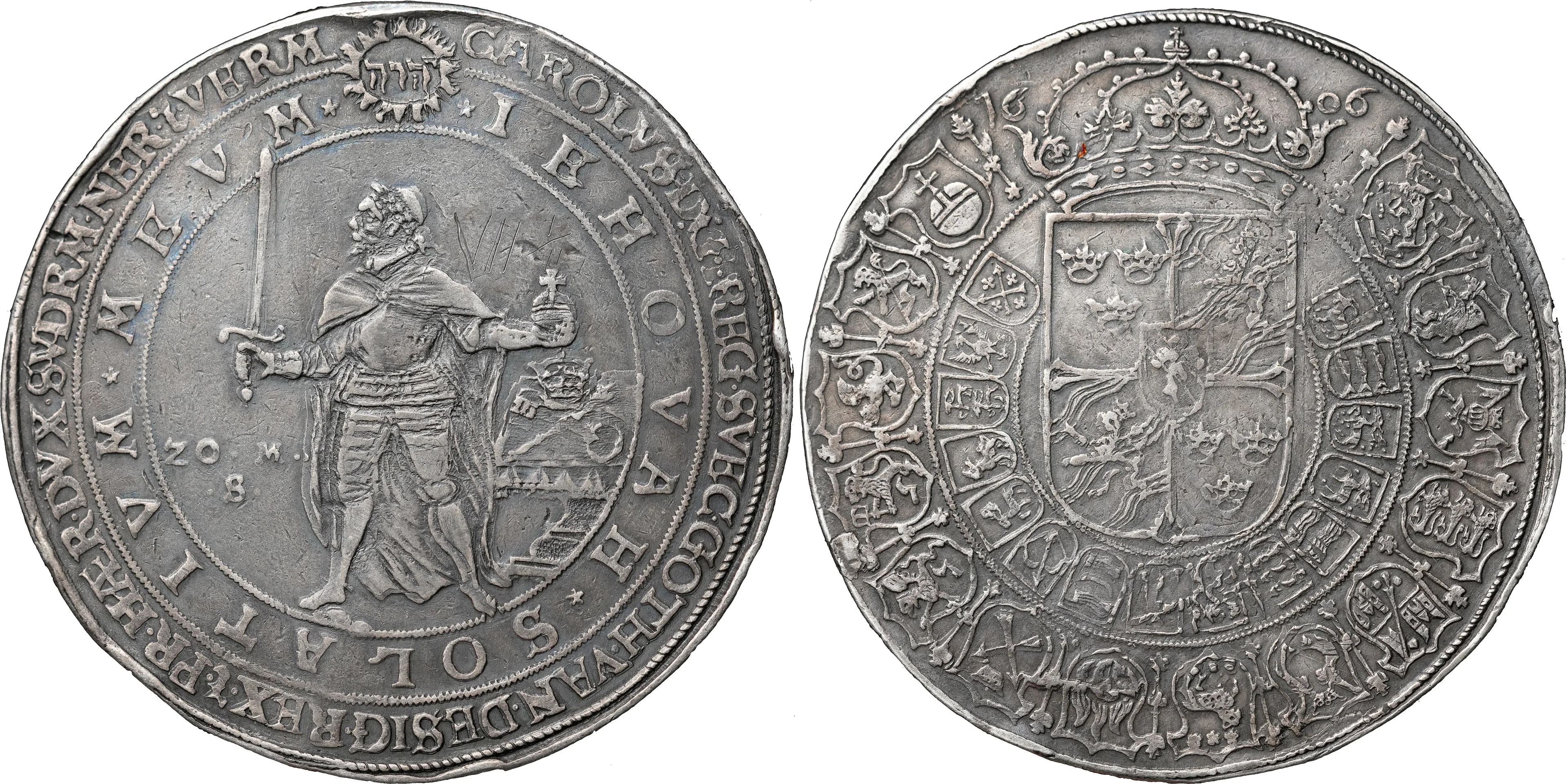 KARL IX (1604-1611). STOCKHOLM. 20 mark 1606