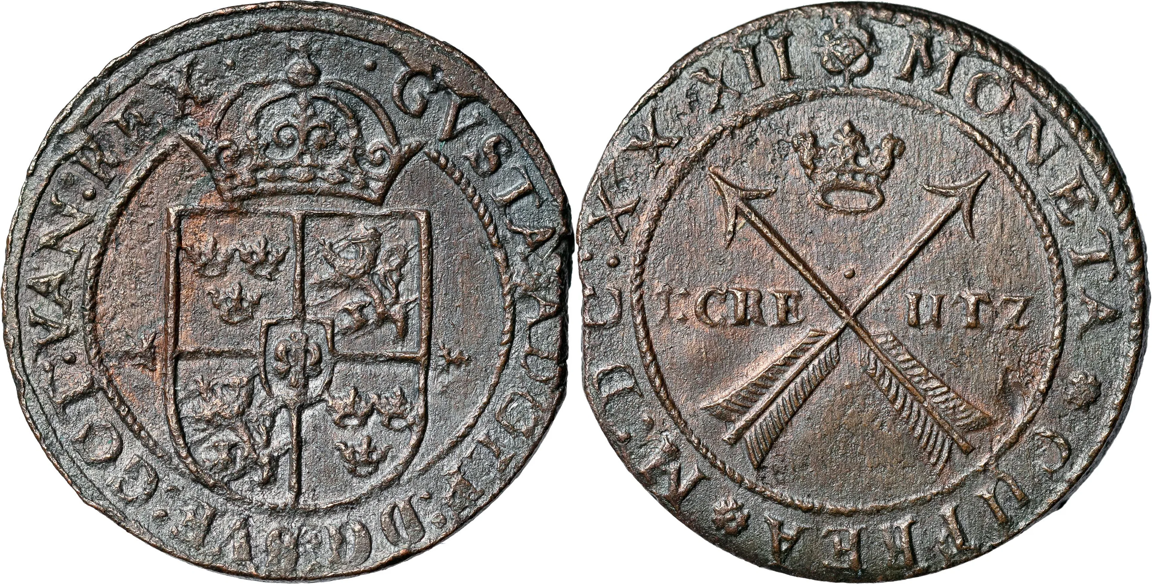 GUSTAV II ADOLF (1611-1632). SÄTER och NYKÖPING. Kreutzer 1632