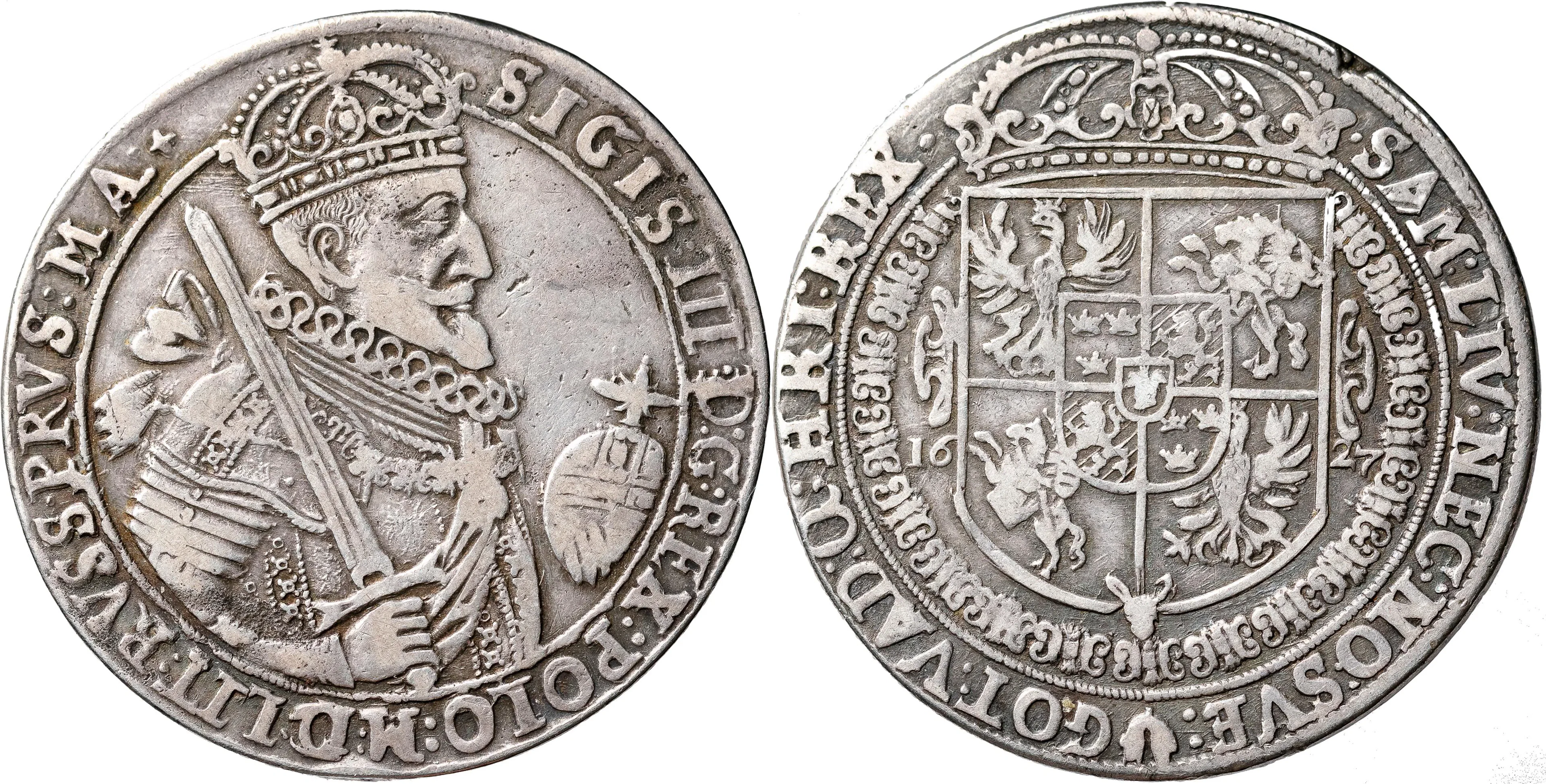 POLEN / POLAND. Sigismund III (1587-1632). Taler 1627