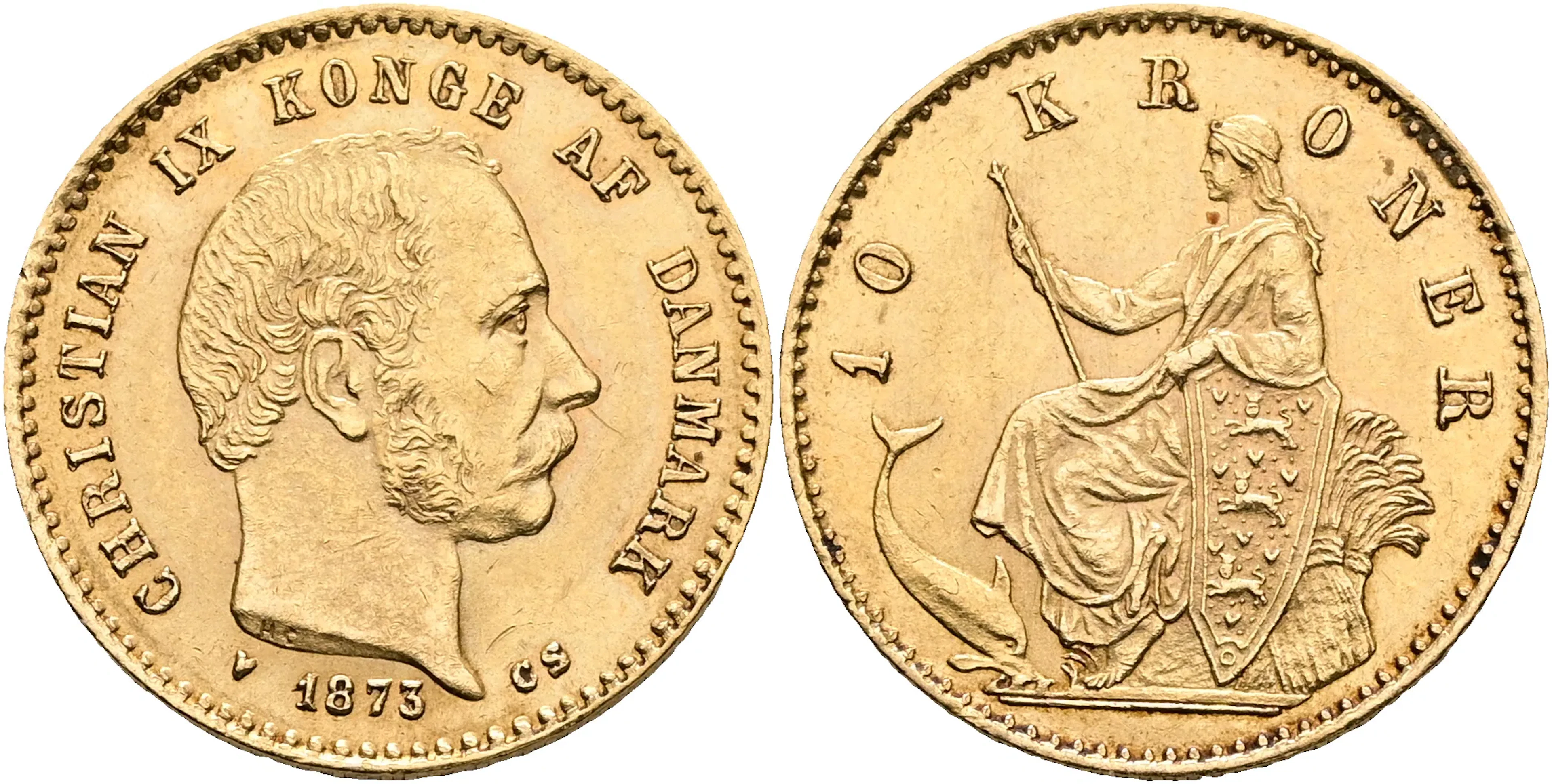 DANMARK / DENMARK. 10 kroner 1873
