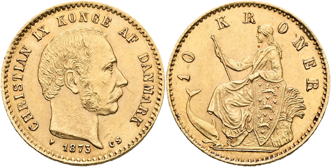 DANMARK / DENMARK. 10 kroner 1873