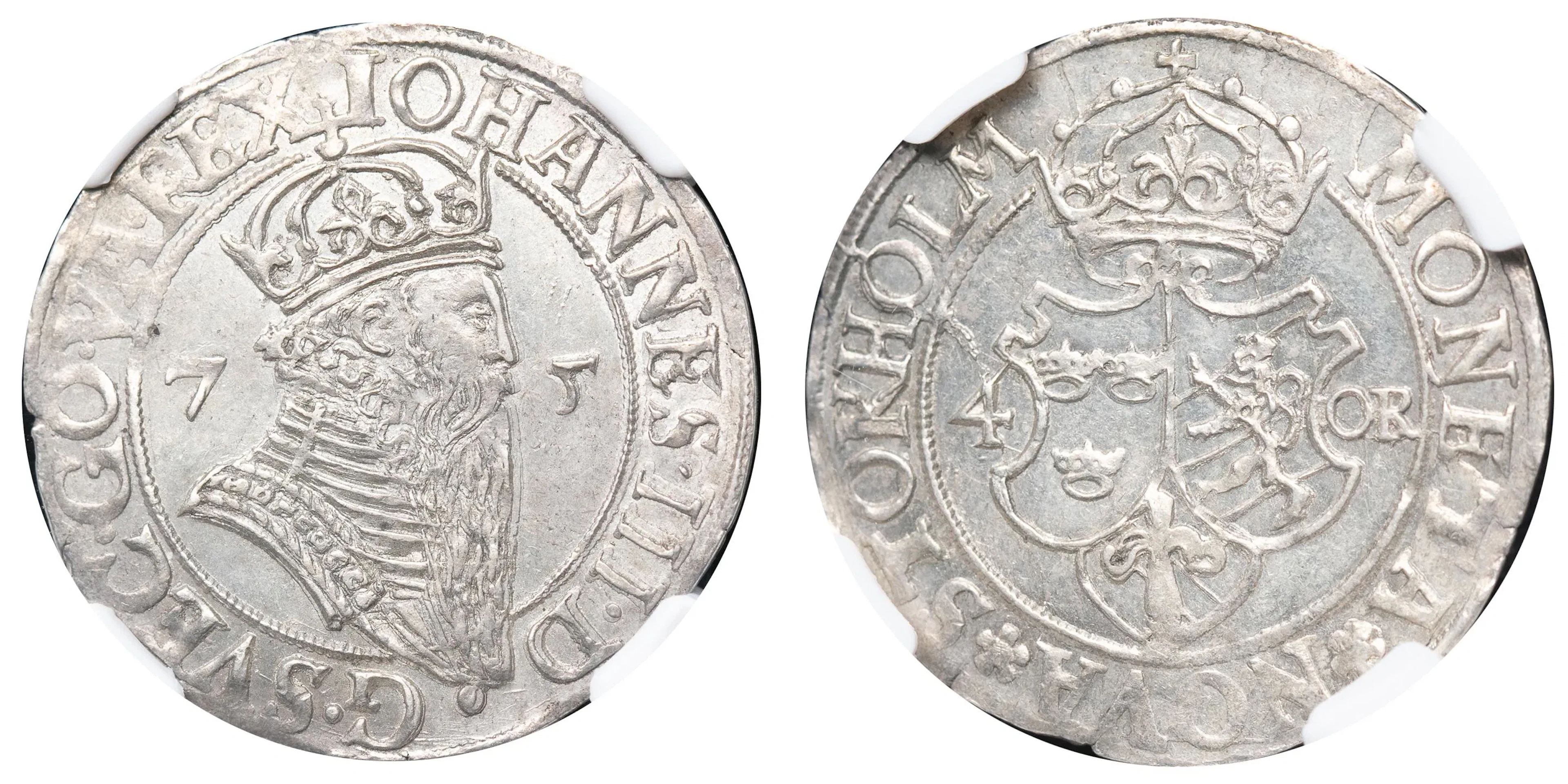 JOHAN III (1568-1592). STOCKHOLM. 4 öre 1575