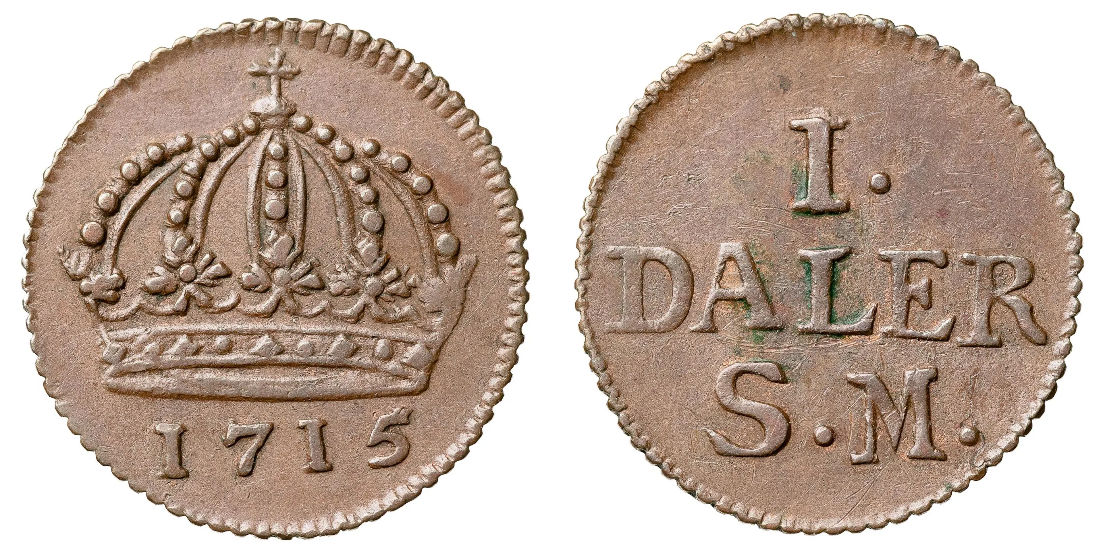 KARL XII (1697-1718). Daler SM 1715