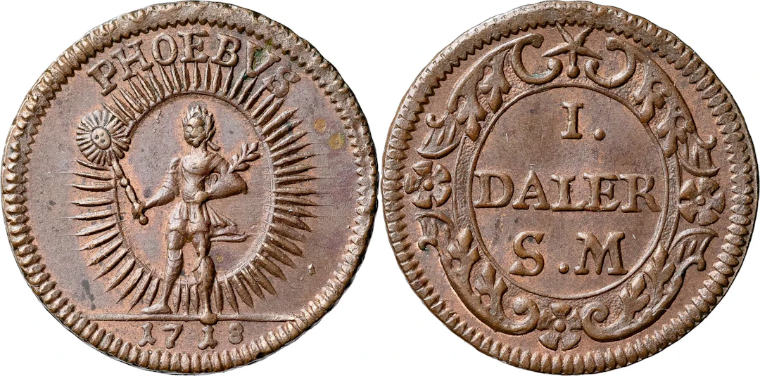 KARL XII (1697-1718). STOCKHOLM. Daler SM 1718