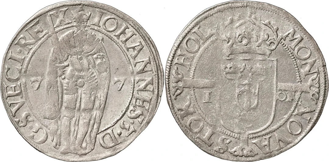 JOHAN III (1568-1592). STOCKHOLM. Öre 1577
