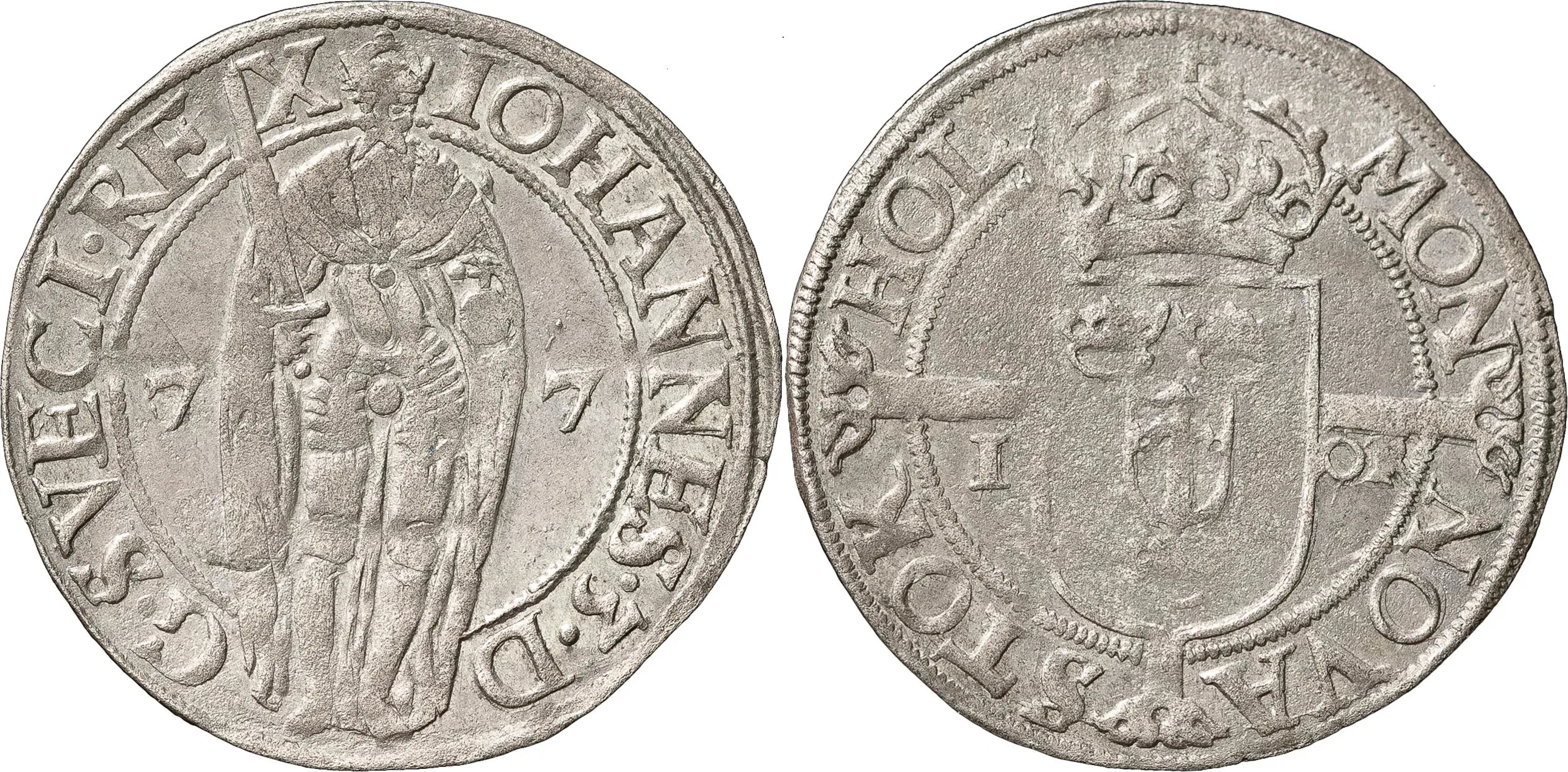 JOHAN III (1568-1592). STOCKHOLM. Öre 1577