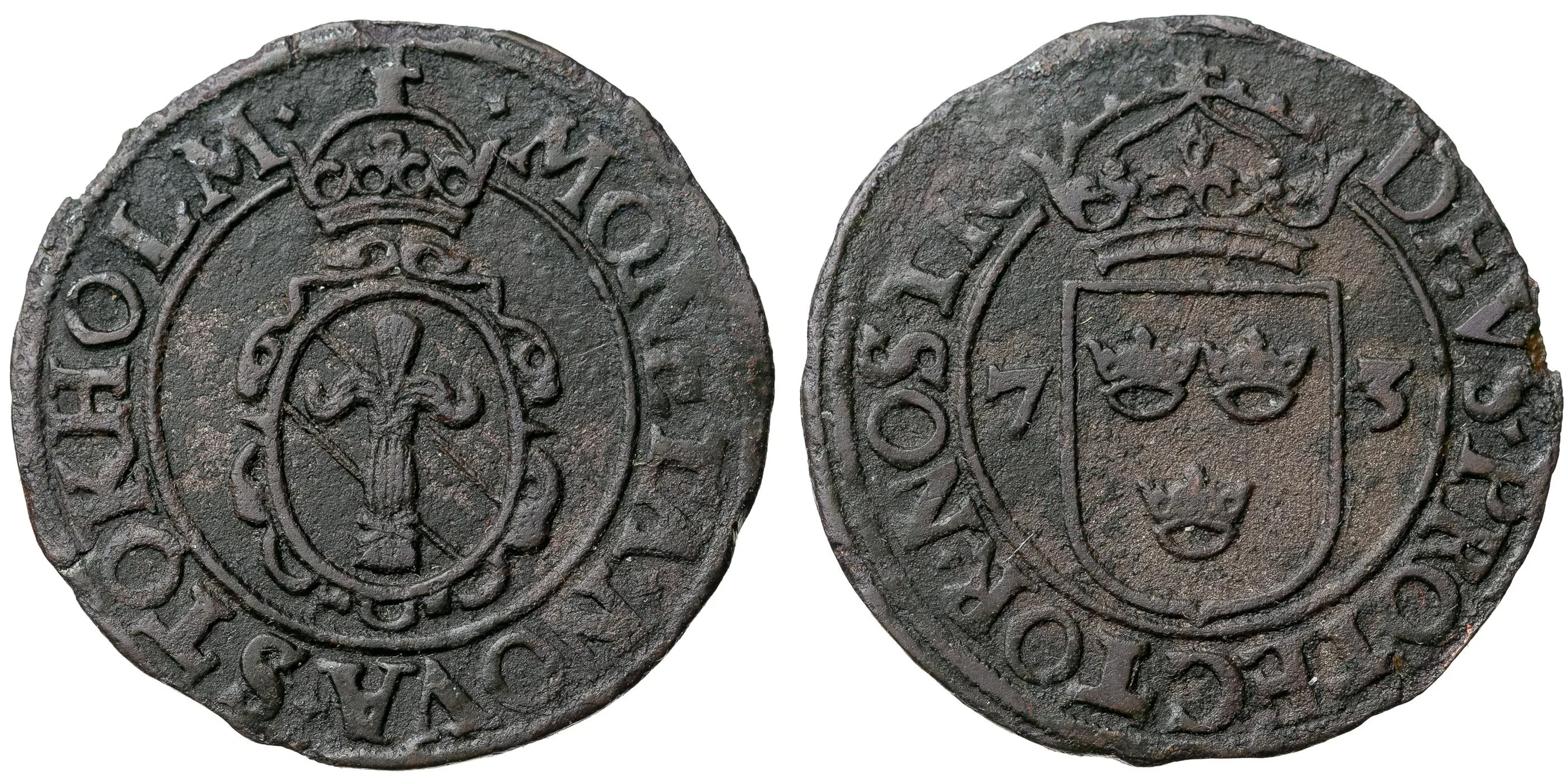 JOHAN III (1568-1592). 2 öre 1573