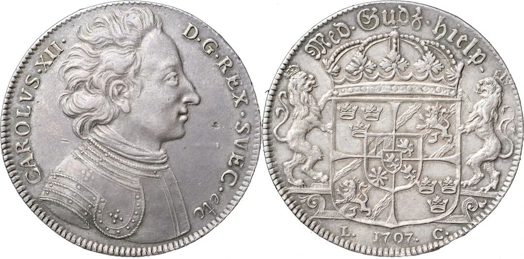 KARL XII (1697-1718). STOCKHOLM. Riksdaler 1707