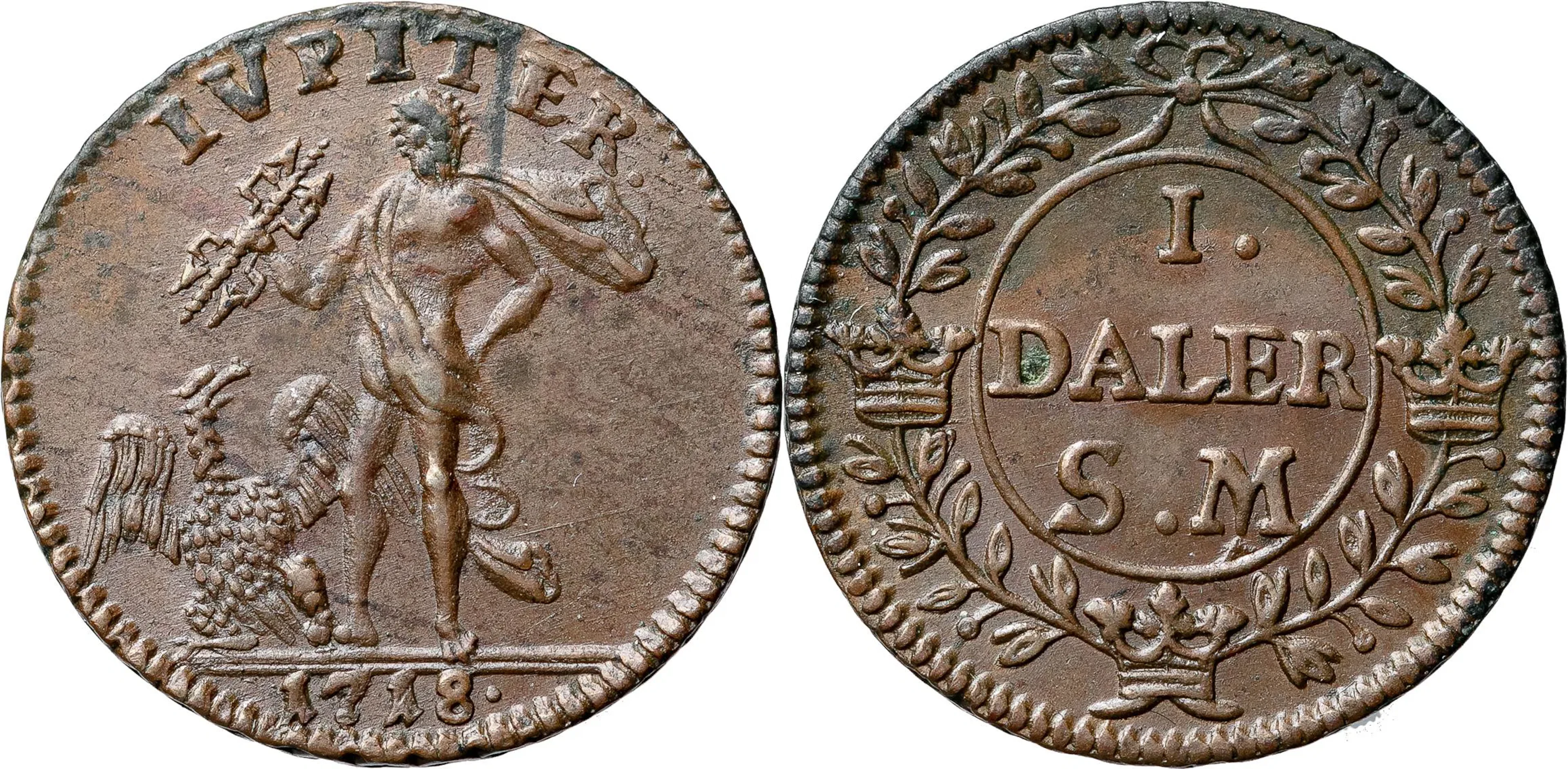 KARL XII (1697-1718). STOCKHOLM. Daler SM 1718