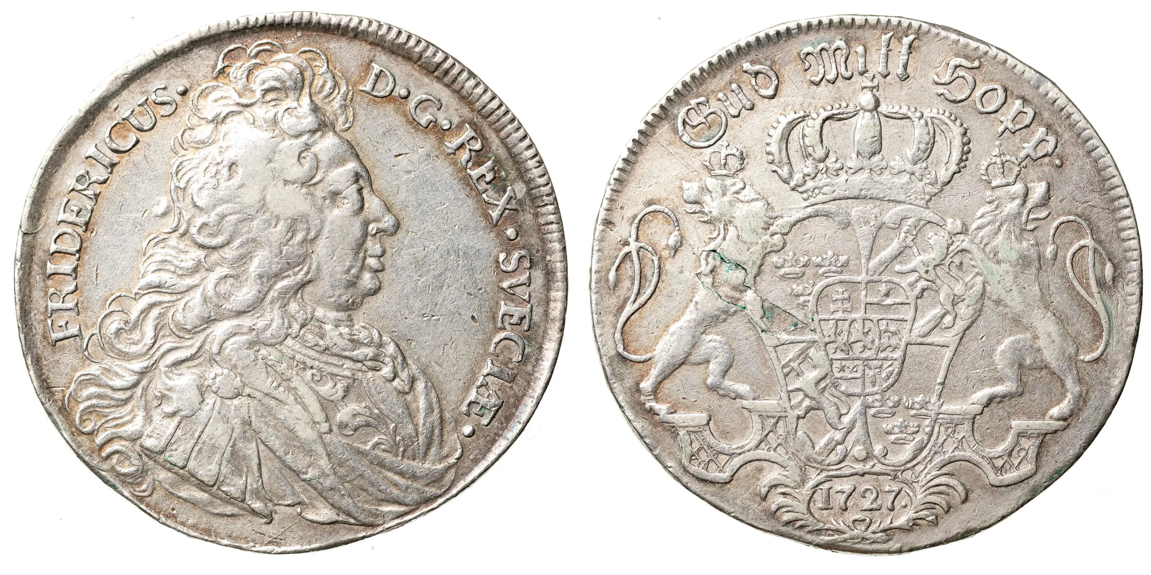 FREDRIK (1720-1751). Riksdaler 1727