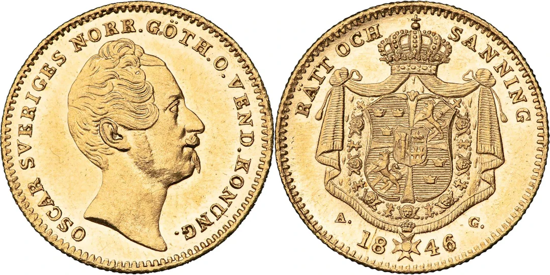 KARL XIV JOHAN (1818-1844). Dukat 1846. SM 10