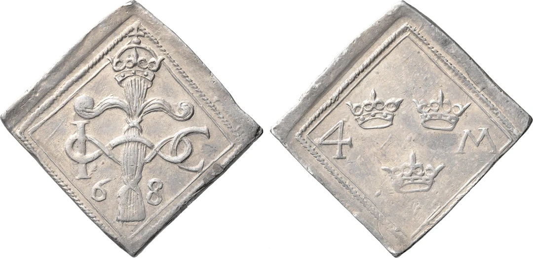 HERTIGARNA JOHAN OCH KARL (1568). VADSTENA. 4 mark 1568