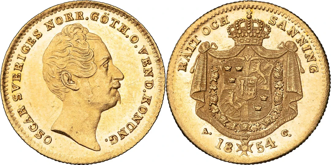 OSKAR I (1844-1859). Dukat 1854. SM 18