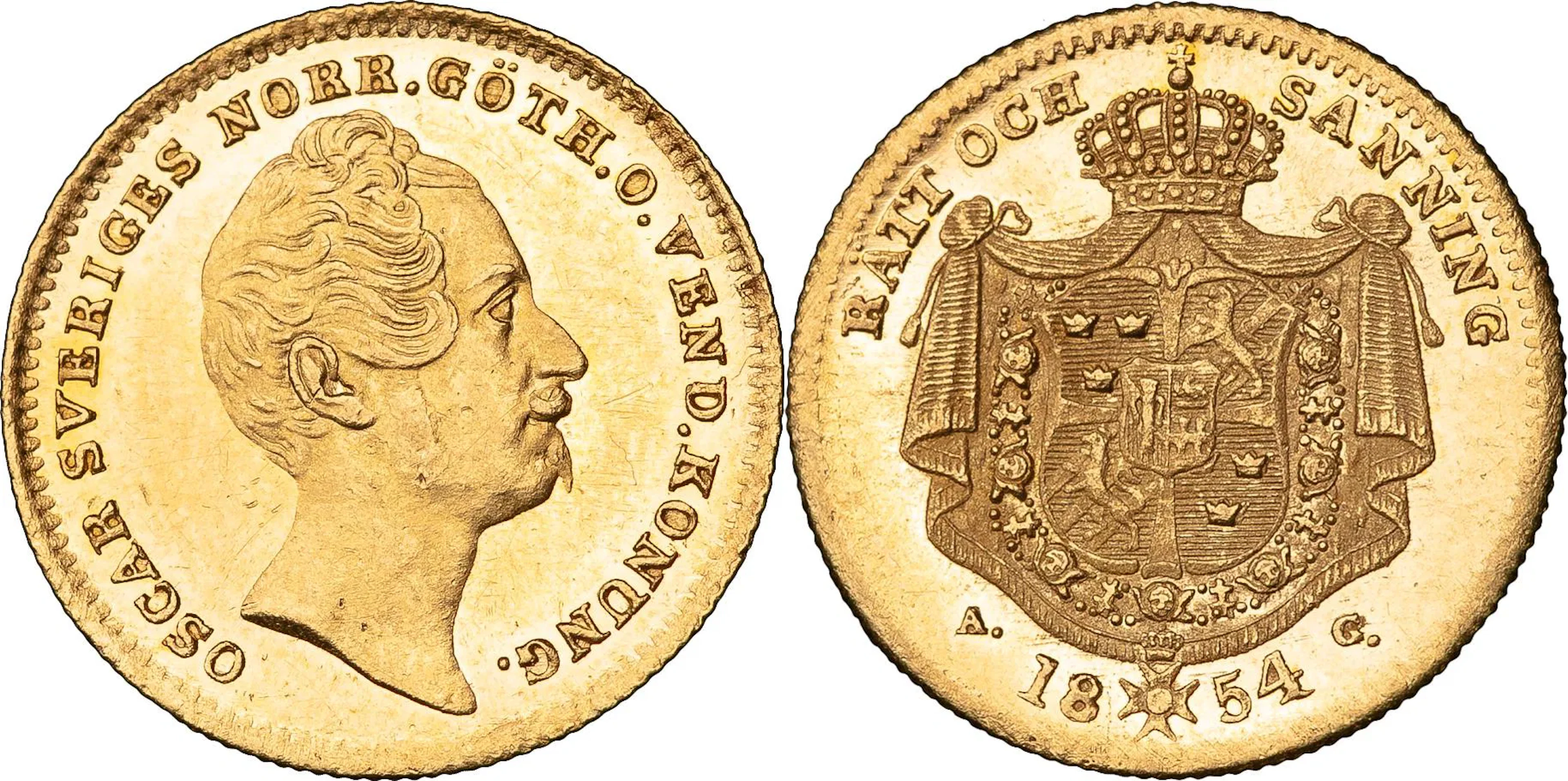 OSKAR I (1844-1859). Dukat 1854. SM 18