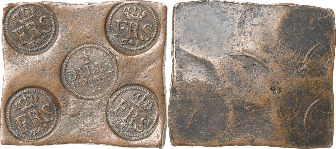 FREDRIK (1720-1751). AVESTA. 1/2 daler SM 1741
