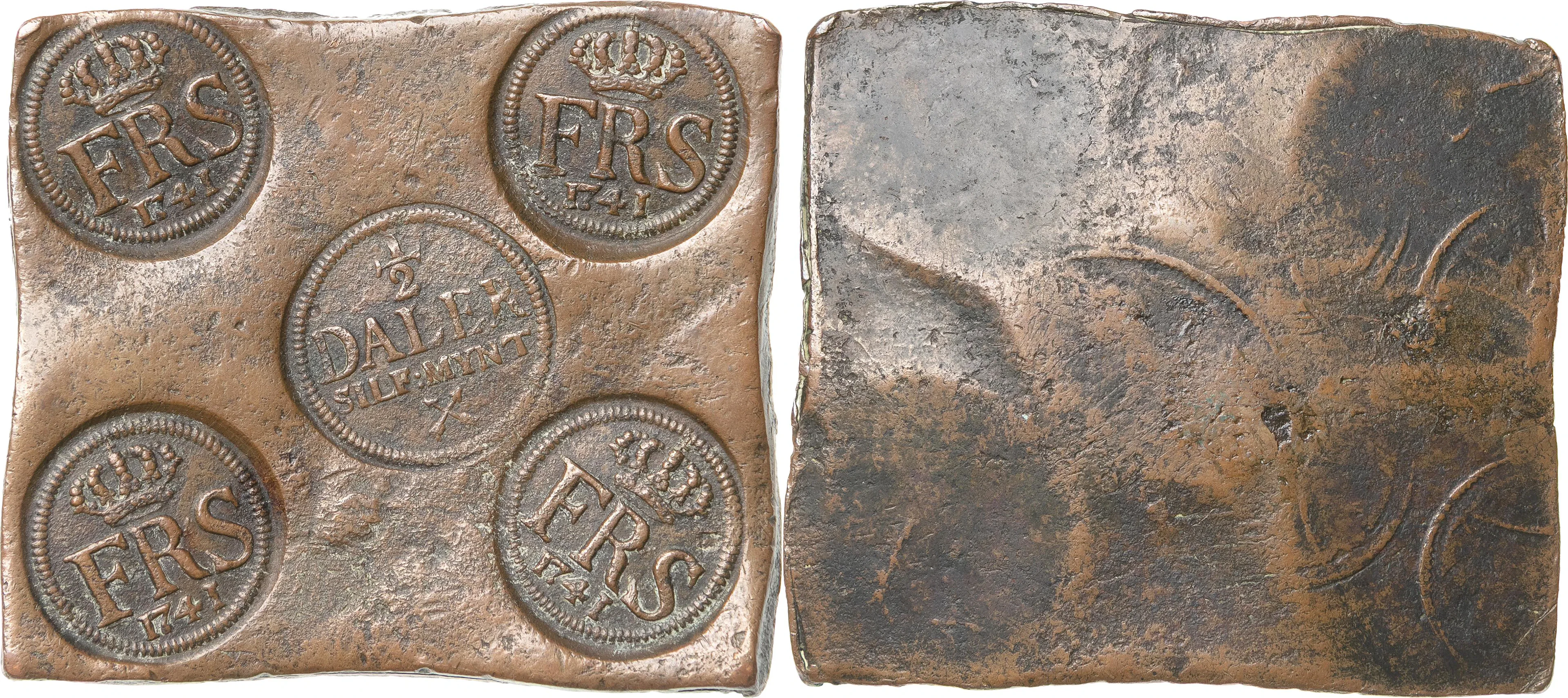 FREDRIK (1720-1751). AVESTA. 1/2 daler SM 1741