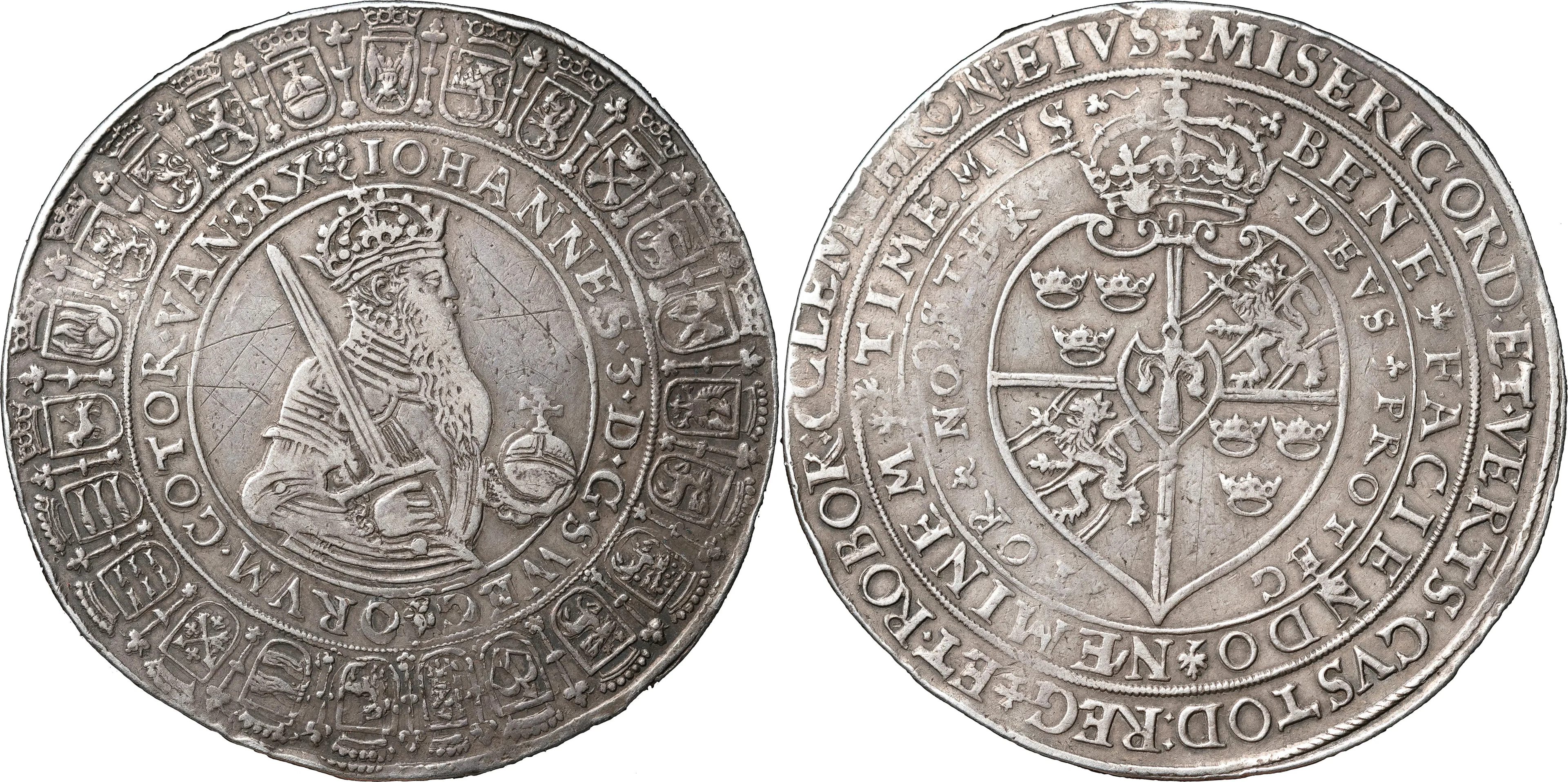 JOHAN III (1568-1592). STOCKHOLM. 2 daler utan årtal