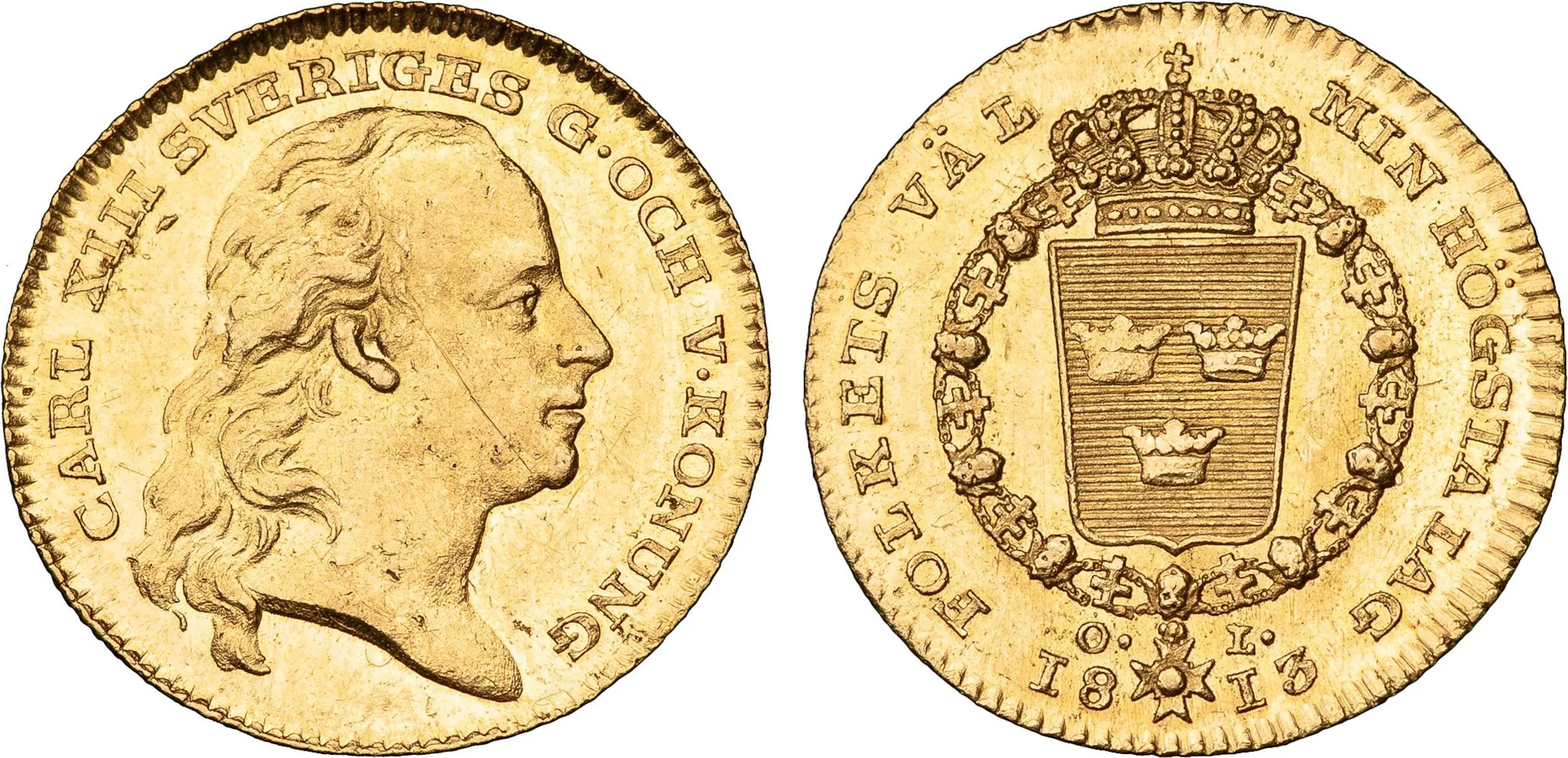 KARL XIII (1809-1818). STOCKHOLM. Dukat 1813