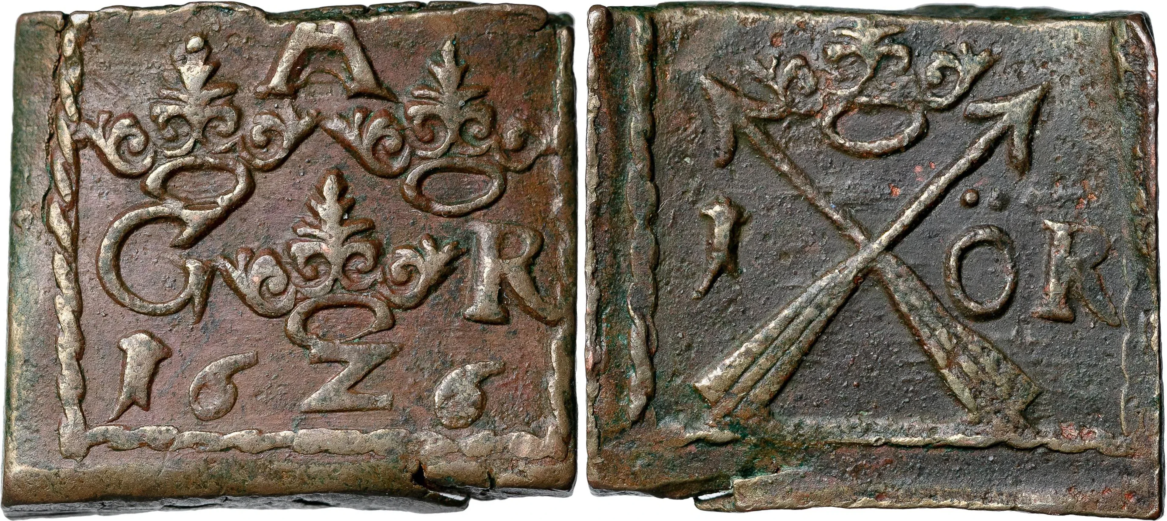 GUSTAV II ADOLF (1611-1632). SÄTER. Öre 1626