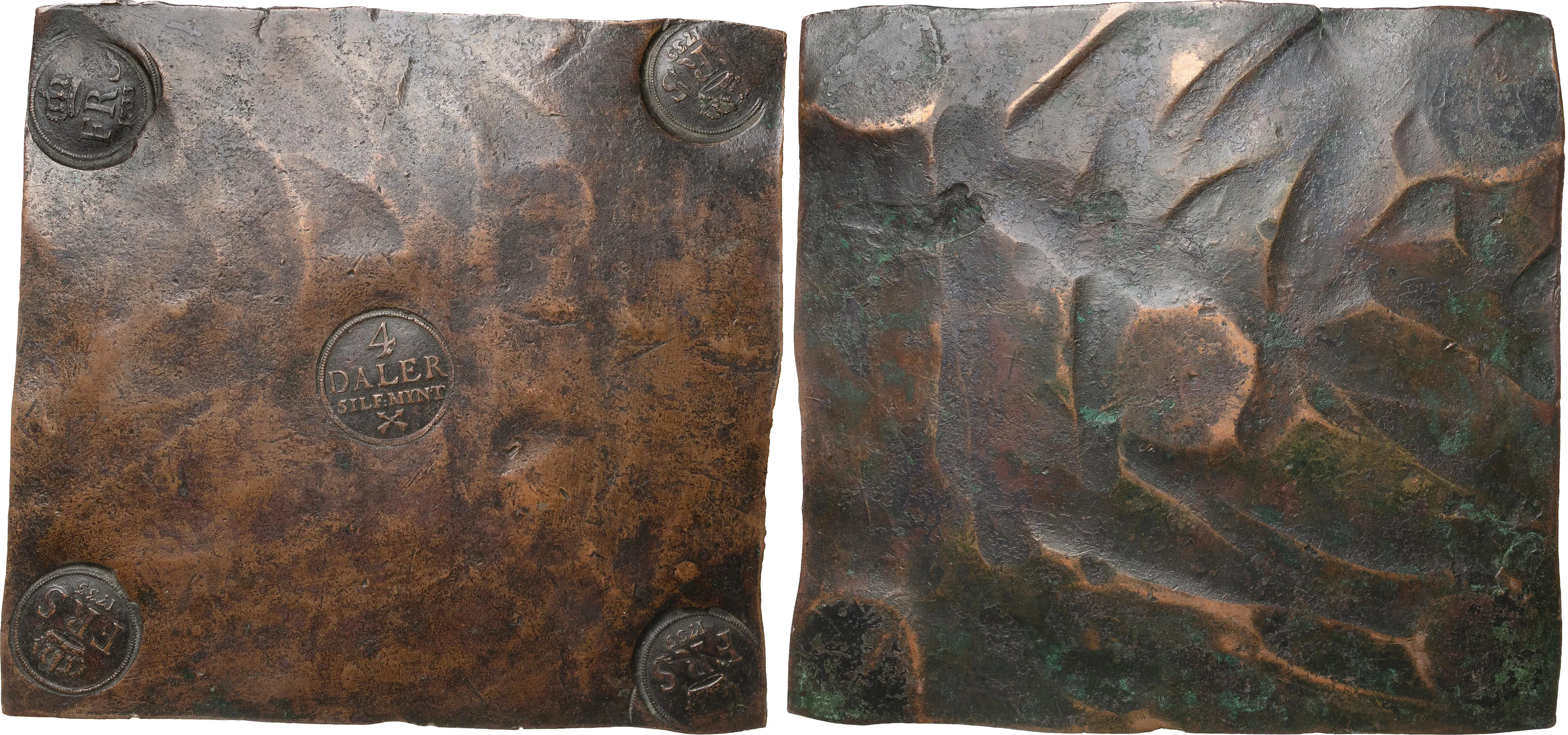 FREDRIK (1720-1751). AVESTA. 4 daler SM 1733