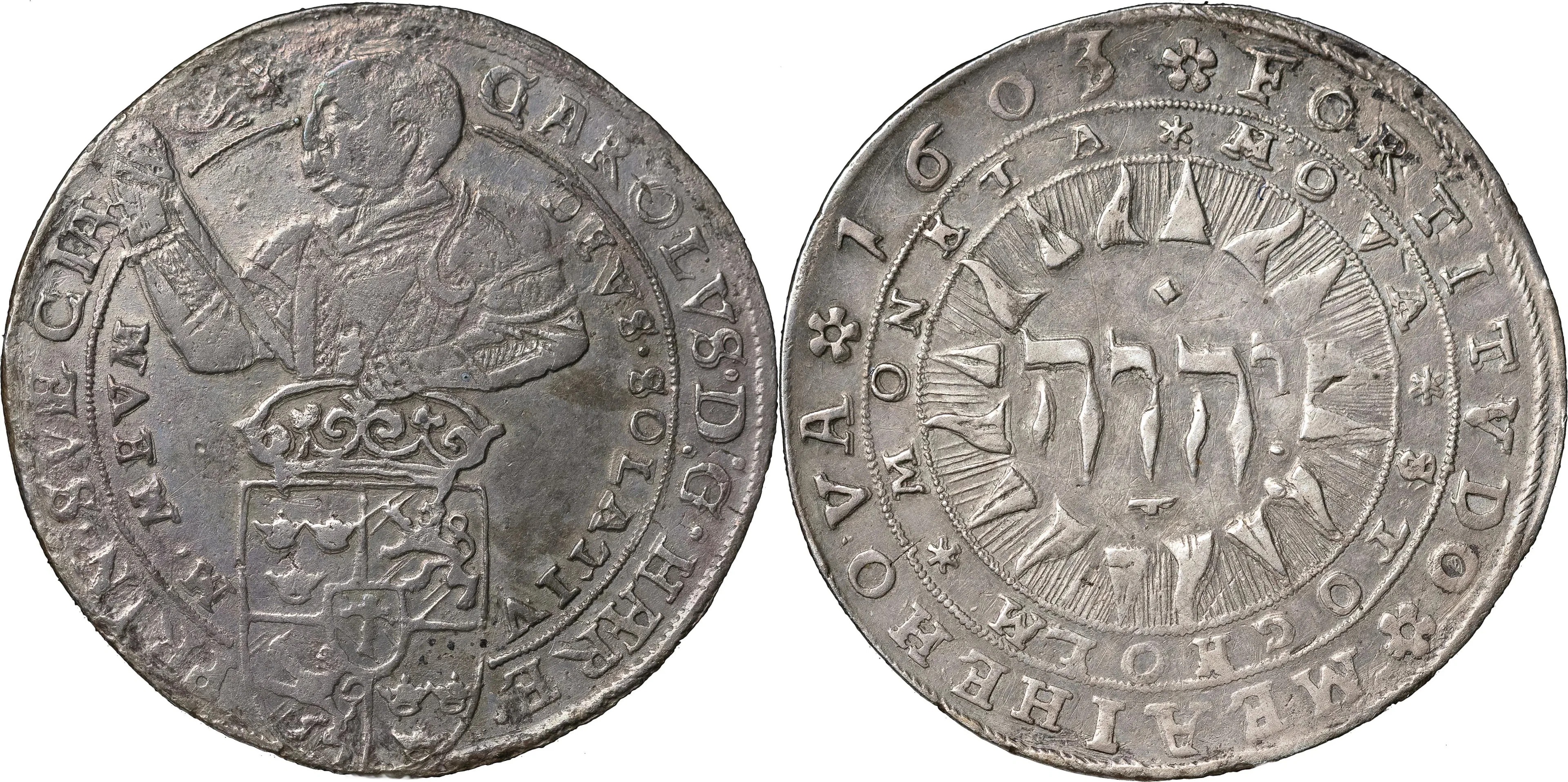 KARL, RIKSFÖRESTÅNDARE (1598-1604). STOCKHOLM. Daler 1603