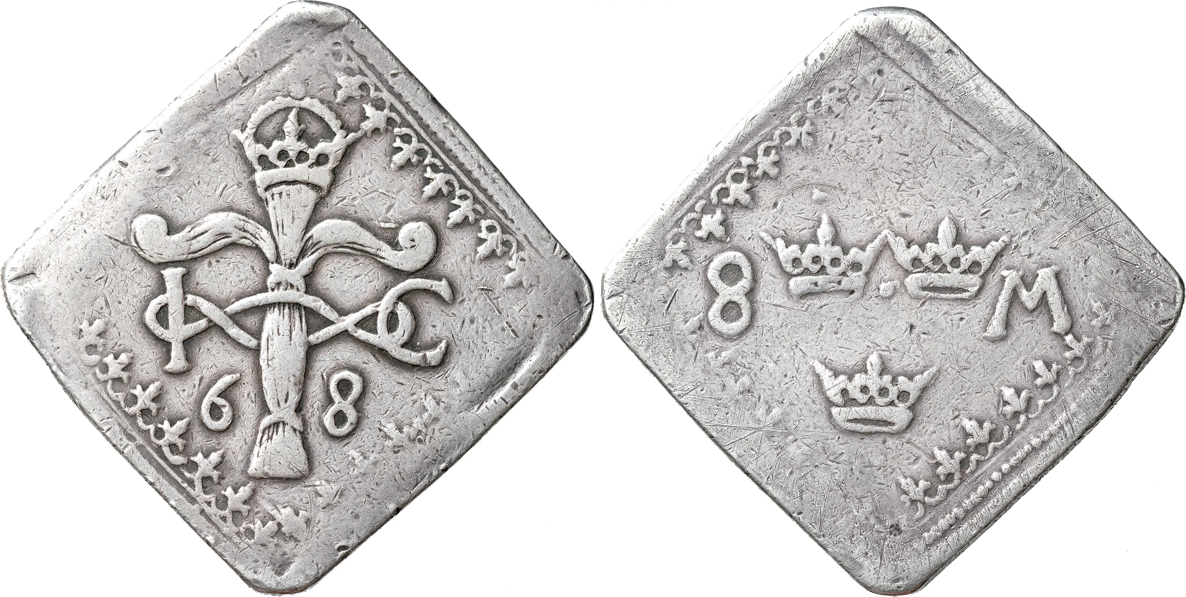 HERTIGARNA JOHAN OCH KARL (1568). VADSTENA. 8 mark 1568