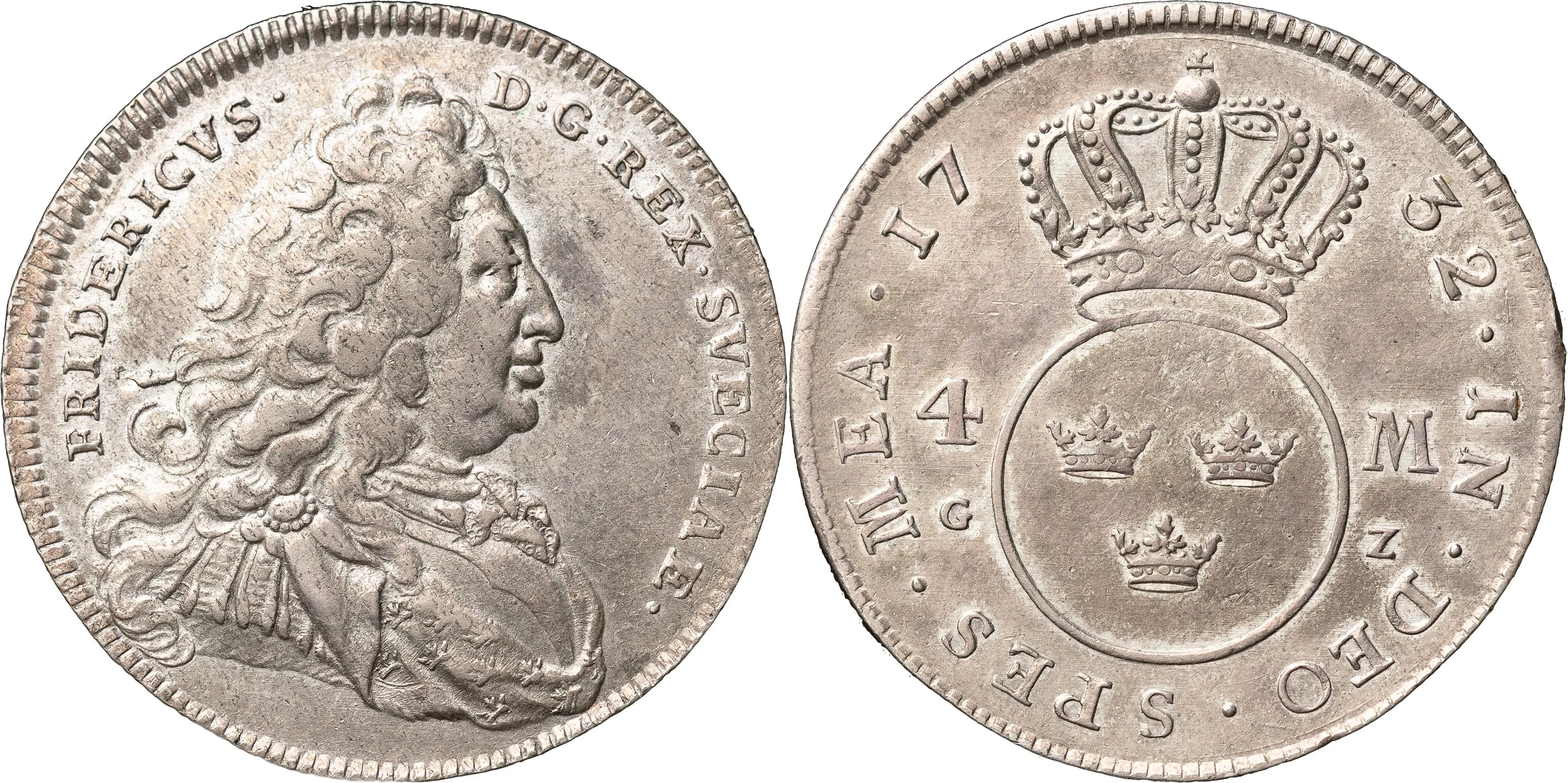 FREDRIK (1720-1751). STOCKHOLM. 4 mark 1732