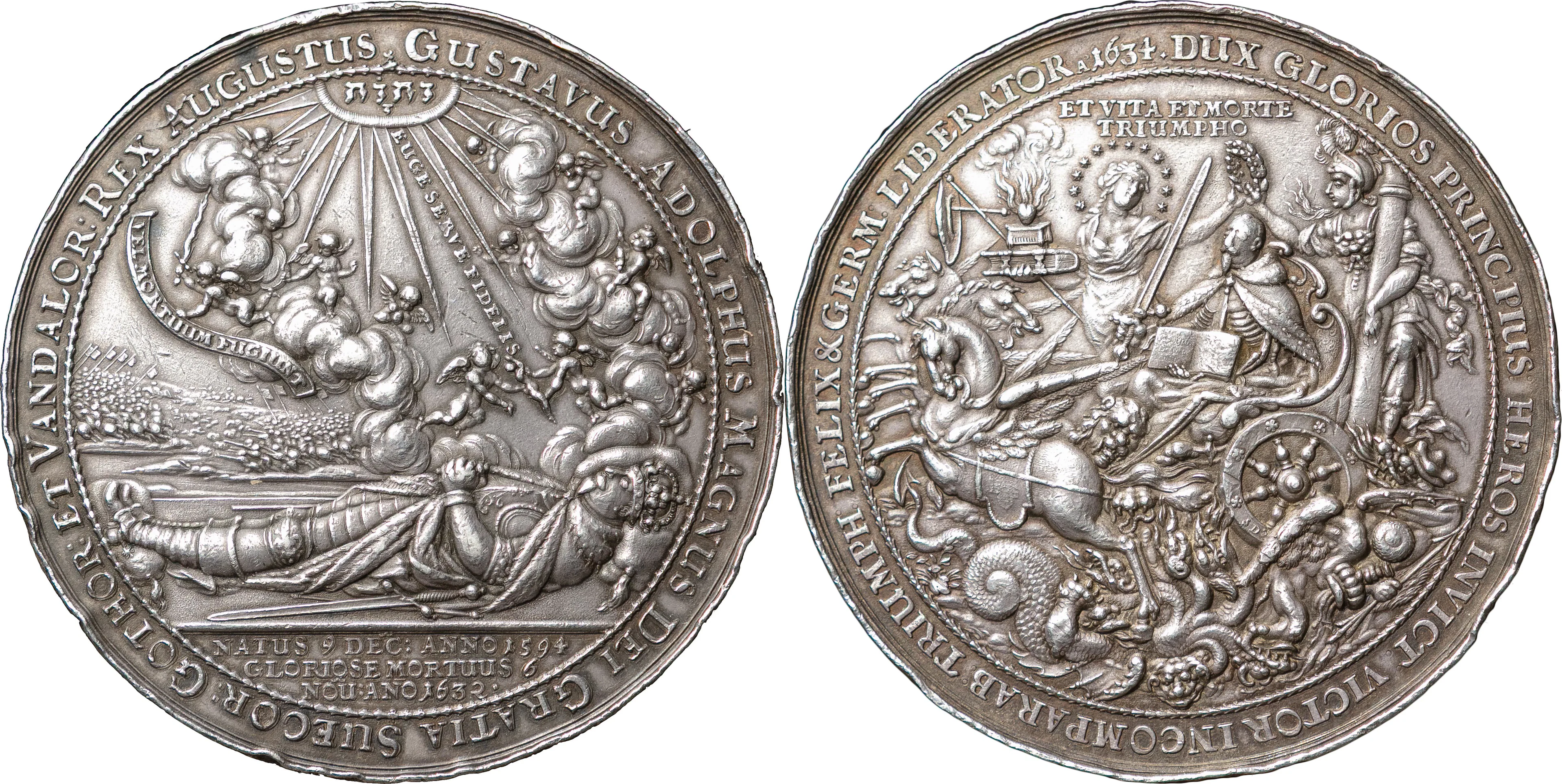GUSTAV II ADOLF (1611-1632). Kungens död i slaget vid Lützen 1632