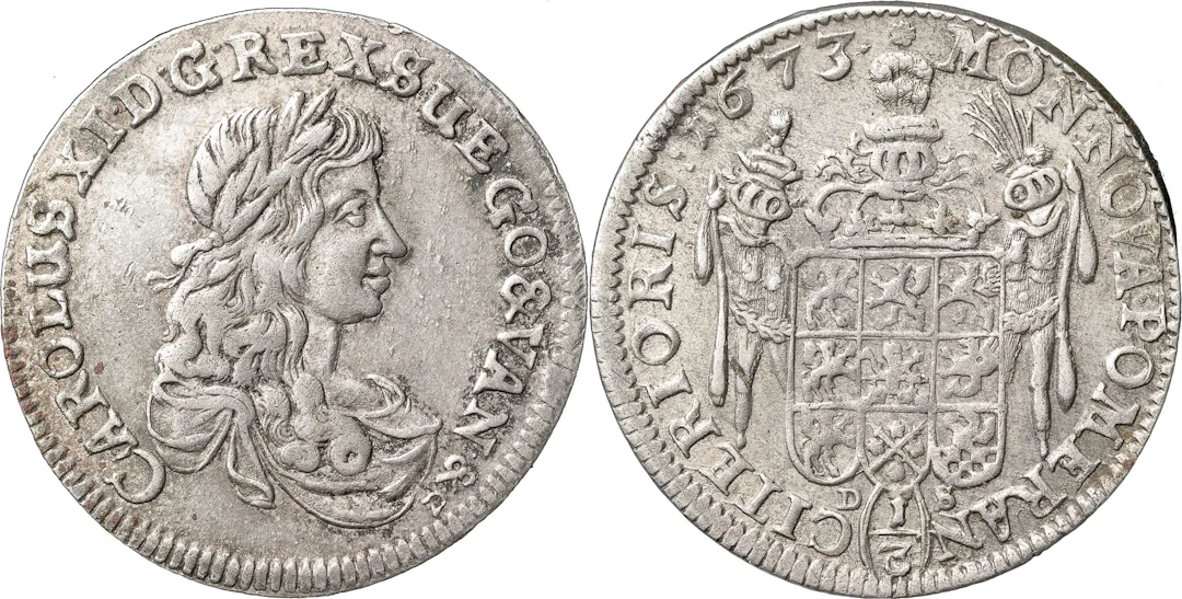 KARL XI (1660-1697). POMMERN. STETTIN. 1/3 taler 1673