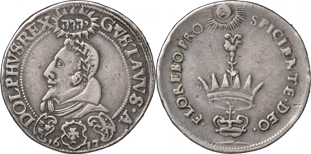 GUSTAV II ADOLF (1611-1632). STOCKHOLM. Riksdaler 1617