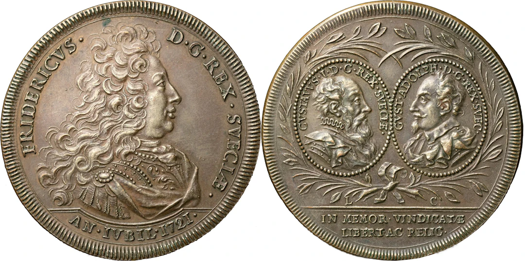 FREDRIK (1720-1751). STOCKHOLM. Riksdaler 1721