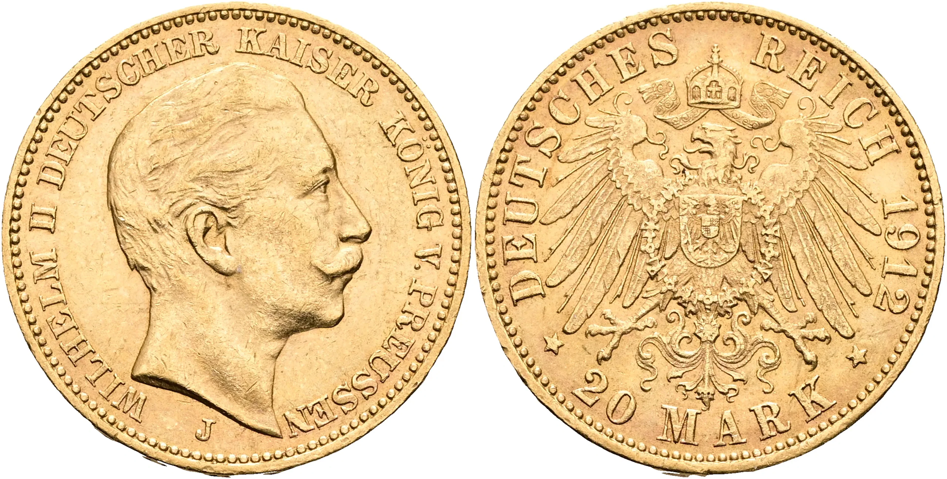 TYSKLAND-PREUSSEN / GERMANY-PRUSSIA. 20 mark 1912
