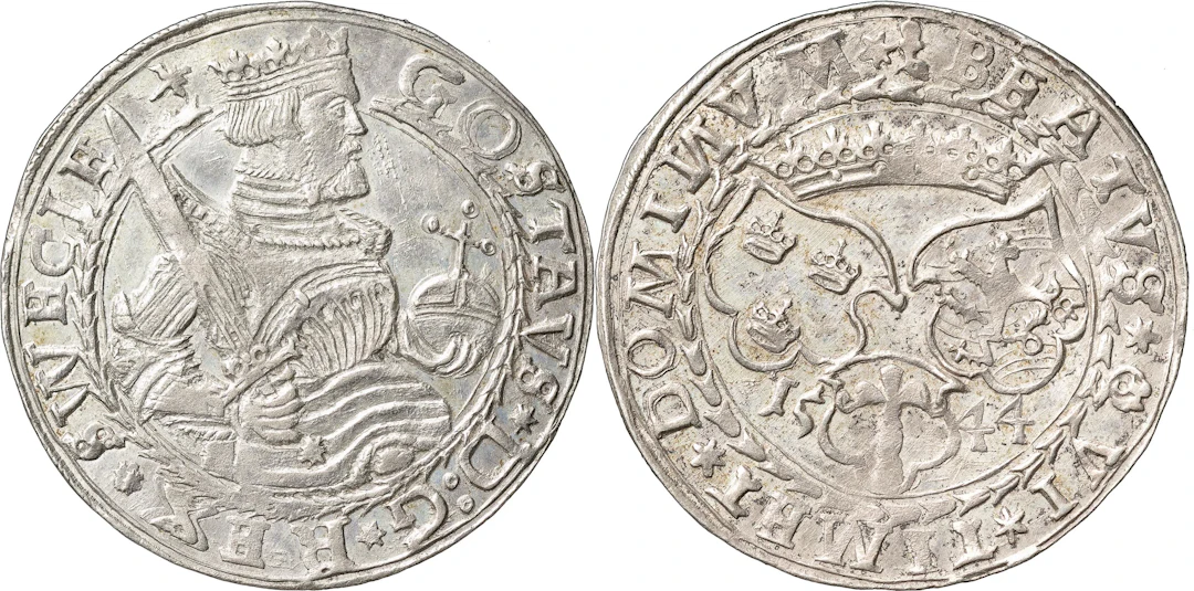 GUSTAV I (1523-1560). SVARTSJÖ. Mark 1544