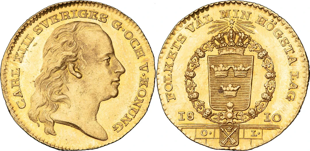KARL XIII (1809-1818). STOCKHOLM. Dukat 1810