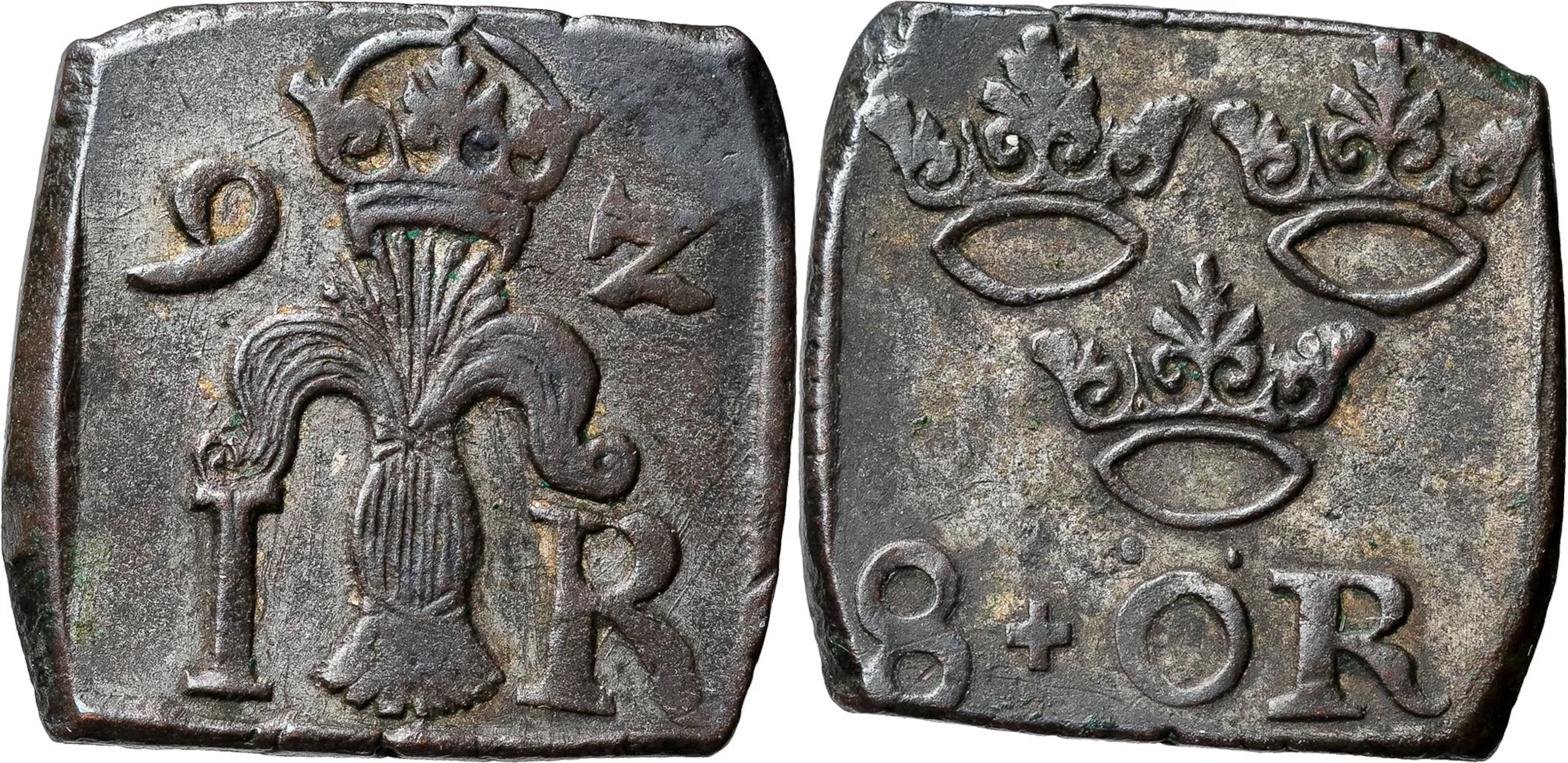 JOHAN III (1568-1592). STOCKHOLM. 8 öre 1592